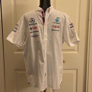 Mercedes AMG Petronas White Button Down Shirt